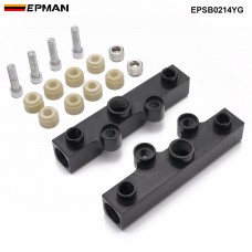 EPMAN Billet Aluminum Top Feed Fuel Rails w/ -8 Inlet -6 Return For Subaru WRX STI Injector Variances EPSB0214YG